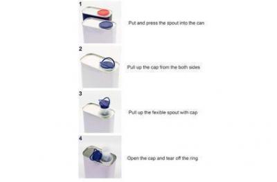 4 pasos para abrir la tapa del caño flexible
